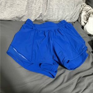 size 4 blue lululemon shorts